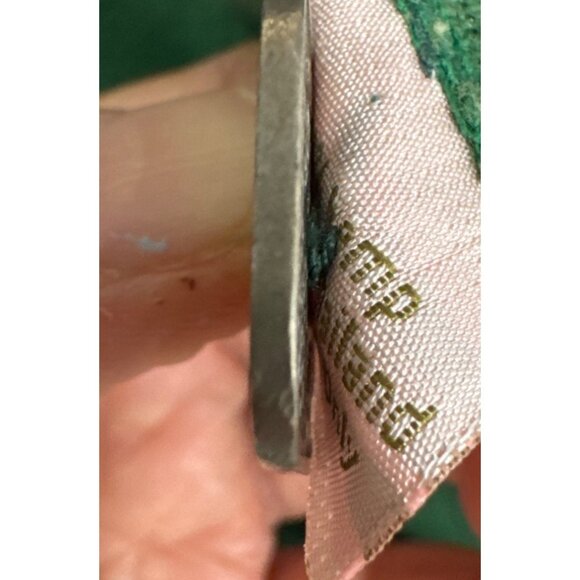 Dancing Ladies lagen look oversized button top green hemp sz L - Picture 8 of 9